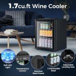 Electactic 68 Can Mini Beverage Cooler Fridge