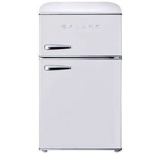 Galanz Retro Mini Fridge with Dual Doors, White