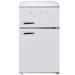 Galanz Retro Mini Fridge with Dual Doors, White