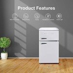 Galanz Retro Mini Fridge with Dual Doors, White