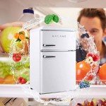 Galanz Retro Mini Fridge with Dual Doors, White