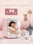BOGDA Pink Mini Skincare Fridge with LED Mirror
