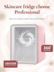 BOGDA Pink Mini Skincare Fridge with LED Mirror