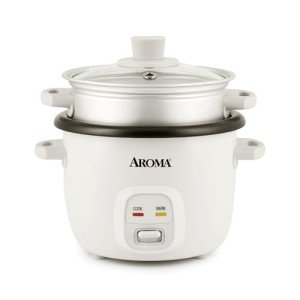Aroma Rice Cooker and Steamer, 2-Cup Capacity