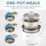 Aroma Rice Cooker and Steamer, 2-Cup Capacity