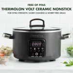 GreenPan 4QT Electric Ceramic Slow Cooker, 6-in-1