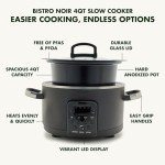 GreenPan 4QT Electric Ceramic Slow Cooker, 6-in-1
