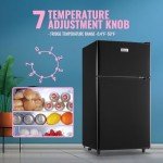 WANAI 3.5 Cu Ft Double Door Mini Fridge