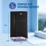 WANAI 3.5 Cu Ft Double Door Mini Fridge