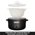 5 Quart Manual Slow Cooker with 3 Settings