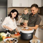 5 Quart Manual Slow Cooker with 3 Settings