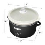 5 Quart Manual Slow Cooker with 3 Settings