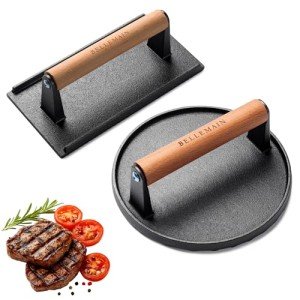 Bellemain Cast Iron Grill Press Set for Perfect Searing