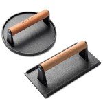 Bellemain Cast Iron Grill Press Set for Perfect Searing