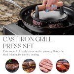 Bellemain Cast Iron Grill Press Set for Perfect Searing