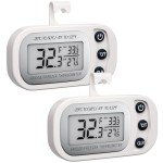 Fahzon Waterproof Digital Fridge Thermometer - 2 Pack