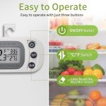 Fahzon Waterproof Digital Fridge Thermometer - 2 Pack