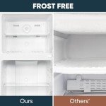 Upstreman 14.7 Cu.Ft. Stainless Steel Double Door Refrigerator
