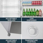 Upstreman 14.7 Cu.Ft. Stainless Steel Double Door Refrigerator