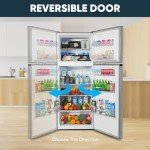 Upstreman 14.7 Cu.Ft. Stainless Steel Double Door Refrigerator
