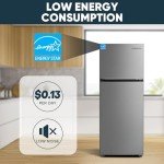 Upstreman 14.7 Cu.Ft. Stainless Steel Double Door Refrigerator