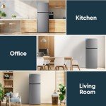 Upstreman 14.7 Cu.Ft. Stainless Steel Double Door Refrigerator