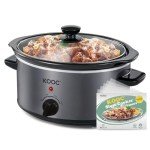 KOOC 4 Quart Slow Cooker with Easy Clean Liners