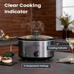 KOOC 4 Quart Slow Cooker with Easy Clean Liners