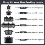 KOOC 4 Quart Slow Cooker with Easy Clean Liners