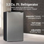 Igloo 3.2 Cu.Ft. Compact Refrigerator with Freezer