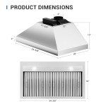 CT Copper 36" Built-in Range Hood Insert