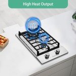 Hothit 12" Propane Gas Cooktop with Dual Fuel