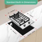 Hothit 12" Propane Gas Cooktop with Dual Fuel