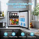 Anypro 1.35 Cu.Ft Compact Mini Fridge with Freezer