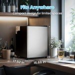 Anypro 1.35 Cu.Ft Compact Mini Fridge with Freezer