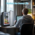 Anypro 1.35 Cu.Ft Compact Mini Fridge with Freezer