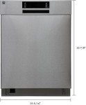 Kenmore 24" Smart Dishwasher with Adjustable Rack