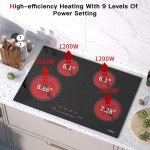 30" Electric Ceramic Cooktop with 4 Burners
