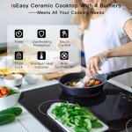 30" Electric Ceramic Cooktop with 4 Burners