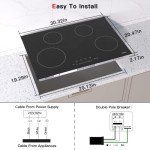 30" Electric Ceramic Cooktop with 4 Burners