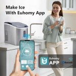 EUHOMY Portable Smart Ice Maker - 26lbs/Day