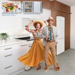 Retro Marshmallow White Bottom-Mount Refrigerator 12 cu.ft