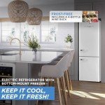 Retro Marshmallow White Bottom-Mount Refrigerator 12 cu.ft