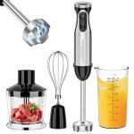 Bonsenkitchen 4-in-1 Immersion Blender with 20 Speeds