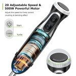 Bonsenkitchen 4-in-1 Immersion Blender with 20 Speeds