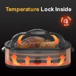 Sunvivi 14-Quart Electric Roaster Oven, Stainless Steel
