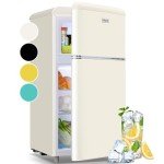 WANAI 3.5 Cu.ft Retro Mini Fridge & Freezer