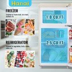WANAI 3.5 Cu.ft Retro Mini Fridge & Freezer