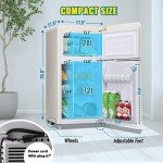 WANAI 3.5 Cu.ft Retro Mini Fridge & Freezer