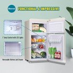 WANAI 3.5 Cu.ft Retro Mini Fridge & Freezer